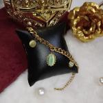 Green Stone Gold Bracelet