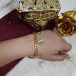 Green Stone Gold Bracelet