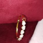 Love Heart Link Bangle Bracelet