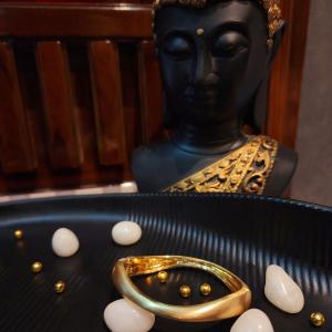 Matt Gold Plated Bangle/Bracelet