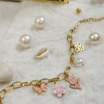 Designer Multi Charms Gold Chain Bracelet