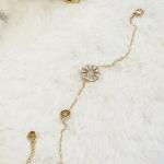 Charming Stones Flower Chain Bracelet