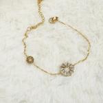 Charming Stones Flower Chain Bracelet