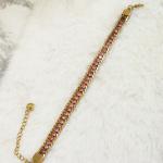 Pink Stones Chained Bracelet