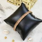 Pink Stones Chained Bracelet