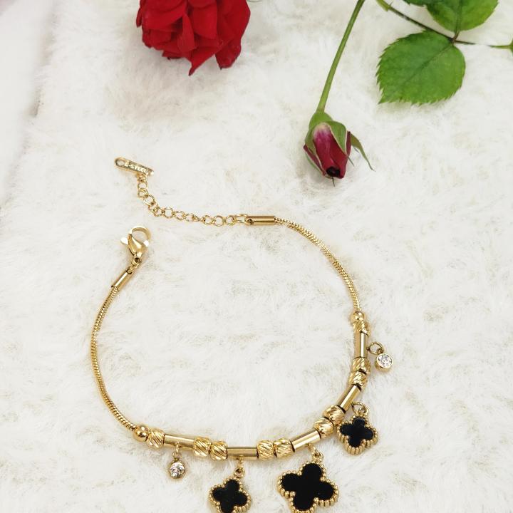Black Clover Charms Bracelet