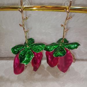 Magnolia Bloom Enamel Statement Earrings
