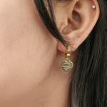 Tiffany & Co. Inspired Heart Tag Gold Dangle Earrings
