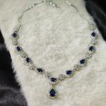 Noir Royale Blue AD Necklace Set