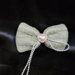 Celeste Bow Clip - Olive Serenity