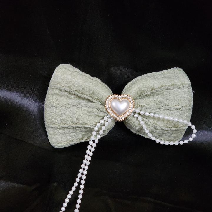 Celeste Bow Clip - Olive Serenity