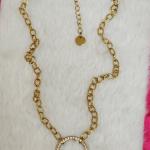 “Elan Loop” Crystal Chain-Link Necklace