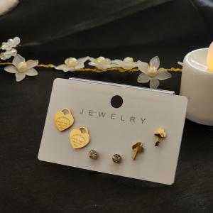 TIFFANY & CO. EARRING COLLECTION BY LUXE AABHUSHAN ( SET OF 3 STUDS )