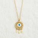Evil Eye Dreamcatcher Pendant Necklace