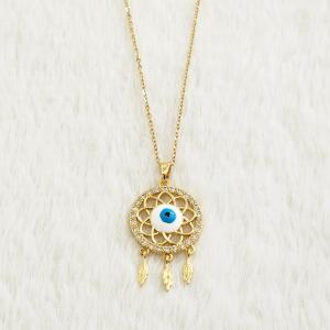 Evil Eye Dreamcatcher Pendant Necklace