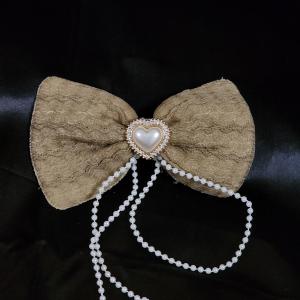 Celeste Bow Clip - Mocha Dream