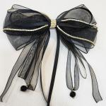 Celestial Noir Bow Hair Clip