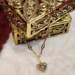 Radiant Heart-Link Pendant Necklace