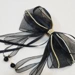 Celestial Noir Bow Hair Clip
