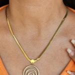 Elysian Spiral Gold-Plated Necklace by Luxe Aabhushan