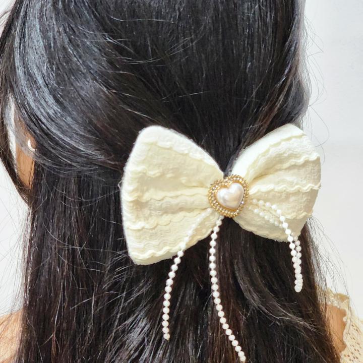 Celeste Bow Clip - Ivory Whisper