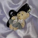 Monochrome Teddy Chic Clutcher – Black & White Edition