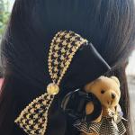 Monochrome Teddy Chic Clutcher – Black & White Edition