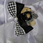 Monochrome Teddy Chic Clutcher – Black & White Edition