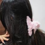 Cotton Blush Fuzz Clutcher