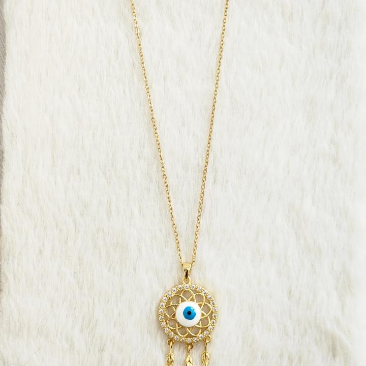 Evil Eye Dreamcatcher Pendant Necklace