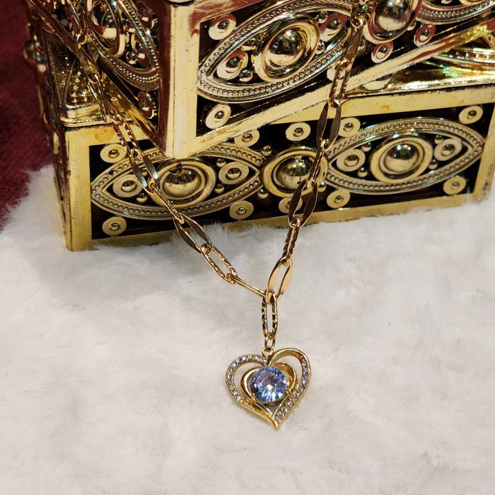 Radiant Heart-Link Pendant Necklace