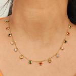 Celestia Multi-Gem Drop Necklace