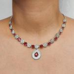 Crimson Grace Ruby AD Necklace Set