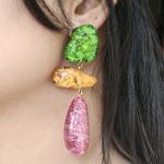 MULTI-STONE DROP STATEMENT DANGLE EARRINGS