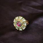 Mughal Lotus Kundan Cocktail Ring