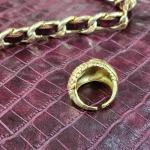 Luxe Textured Vintage Gold Ring