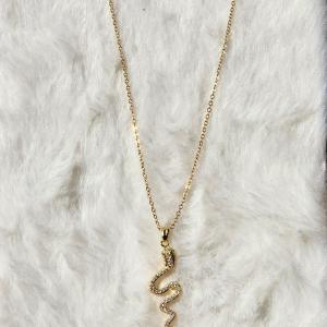 Serpentina Crystal Snake Pendant Necklace