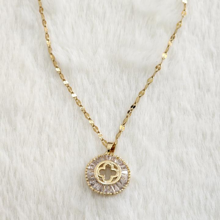 Aurelia Clover Medallion Necklace