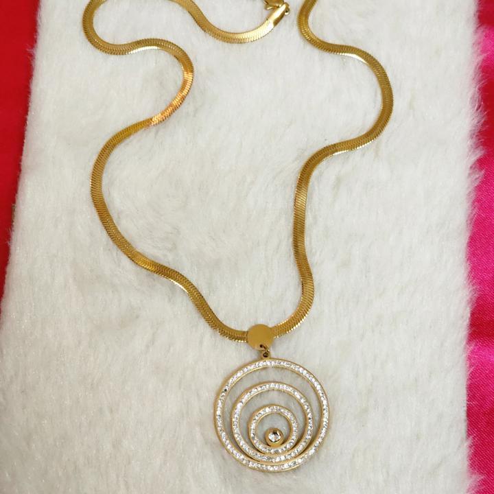 Elysian Spiral Gold-Plated Necklace by Luxe Aabhushan