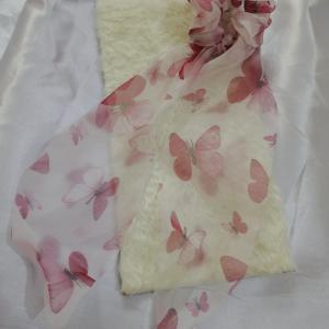 Crimson Bloom – Luxe Aabhushan Butterfly Chiffon Scrunchie