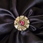Mughal Lotus Kundan Cocktail Ring