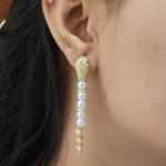 Regal Pearl Cascade Drop Earrings