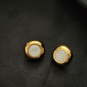Golden Aura Shell Studs