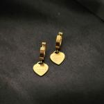 Tiffany & Co. Inspired Heart Tag Gold Dangle Earrings