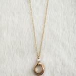 Tricolor Harmony Pendant Necklace