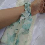 Tropical Mint – Luxe Aabhushan Butterfly Chiffon Scrunchie