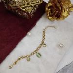 Green Stone Gold Bracelet