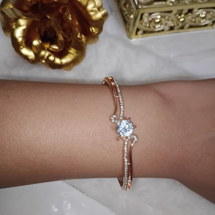 American Diamond Rose Gold Plated Bracelet