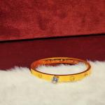 Cartier Love Gold Bracelet With White Gemstone On Top