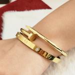 GOLD NAIL & CARTIER DIAMOND MORVEN BRACELET (SET OF 2)